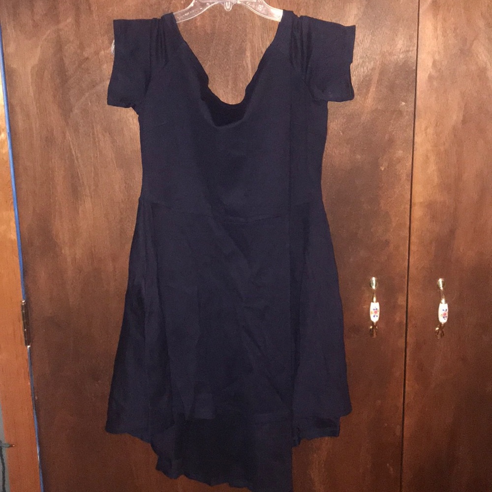 High low navy blue dress